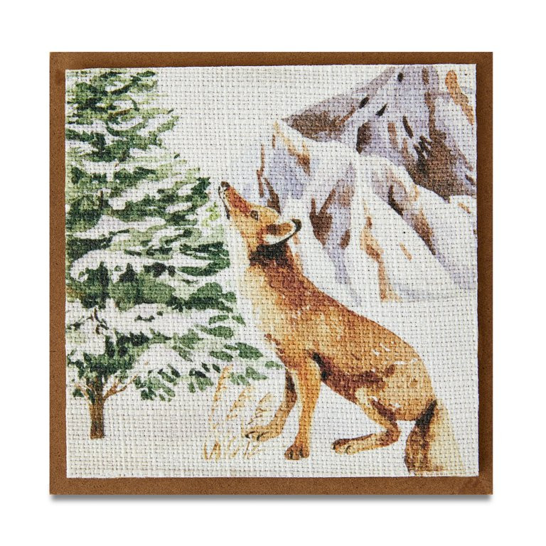 Fox with Tree Christmas Tabletop Decoration, 5 in x 5 in, by Holiday Time | Walmart (US)