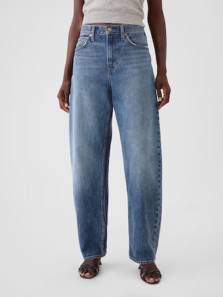 High Rise Barrel Jeans | Gap (CA)