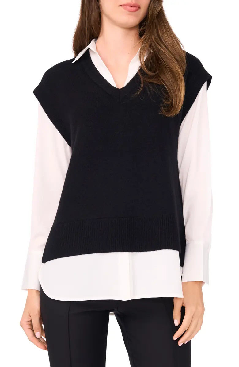 Halogen® Layered Look Sweater Vest | Nordstrom | Nordstrom