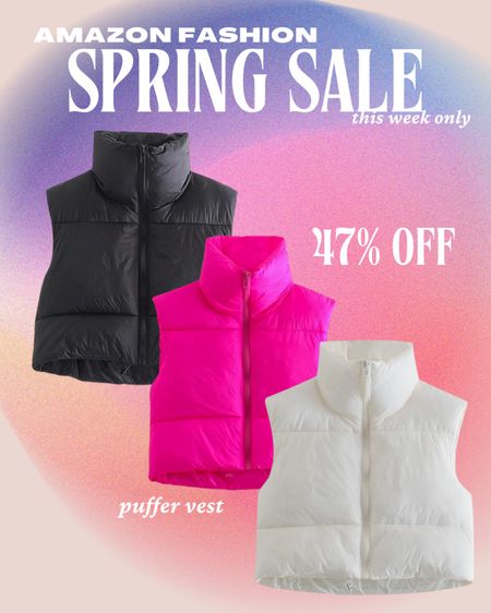 Amazon spring sale. Puffer vest. So many colors. Amazon fashion. Amazon deals. Amazon prime day  

#LTKfindsunder50 #LTKstyletip #LTKsalealert