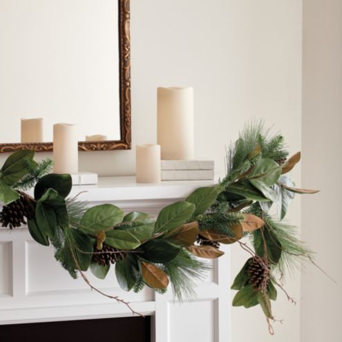 Pine & Magnolia Garland Christmas Holiday Home Interior Decor | Ballard Designs, Inc.