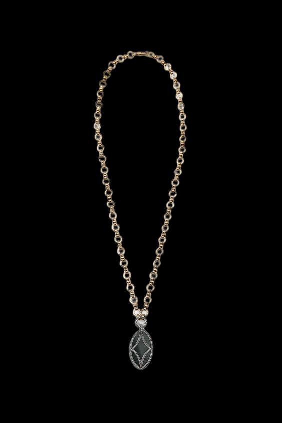 RING NECKLACE WITH SHINY STONE | Zara US