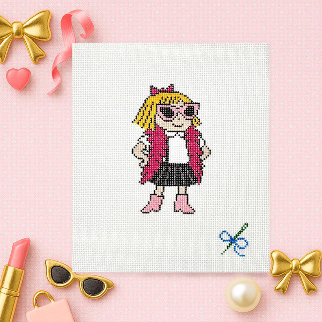 Sassy Eloise Hand Painted Needlepoint Canvas  -  18 Mesh - Storybook Character Design | Etsy (US)