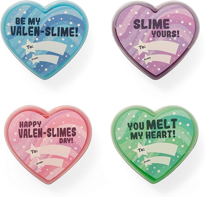 JOYIN 28 Valentines Day Clear Slime Hearts for Kids Valentine Classroom Exchange, Valentine Party... | Amazon (US)