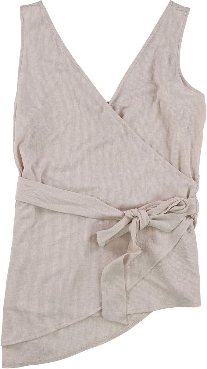 Rachel Roy Womens Crossover Wrap Blouse, Pink, Large | Amazon (US)