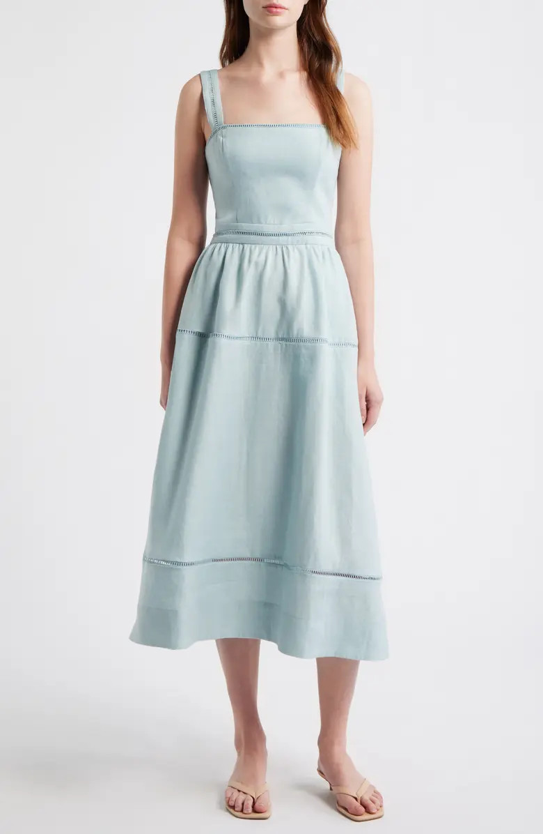 Everett Embroidered Linen Sundress | Nordstrom