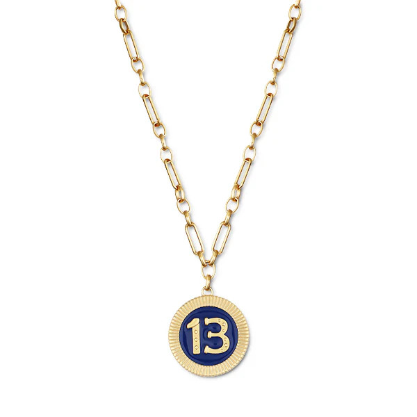 Lucky 13 Navy Poker Chip Necklace | HART