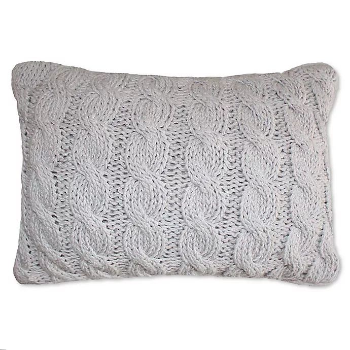 Park B. Smith Classic Cable Oblong Throw Pillow in Silver | Bed Bath & Beyond