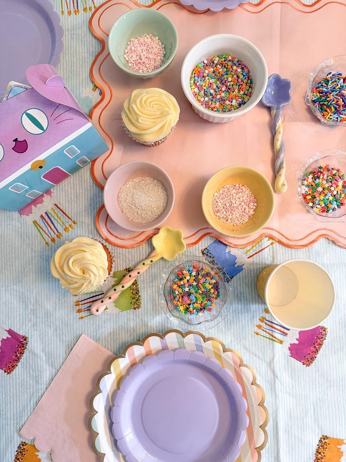 Setting up our 5 year olds sprinkle birthday party! From sprinkles to balloons, tablecloths and cups — everything you need to throw an adorable cupcake themed party! #LTKparty #LTKbirthday

#LTKKids
