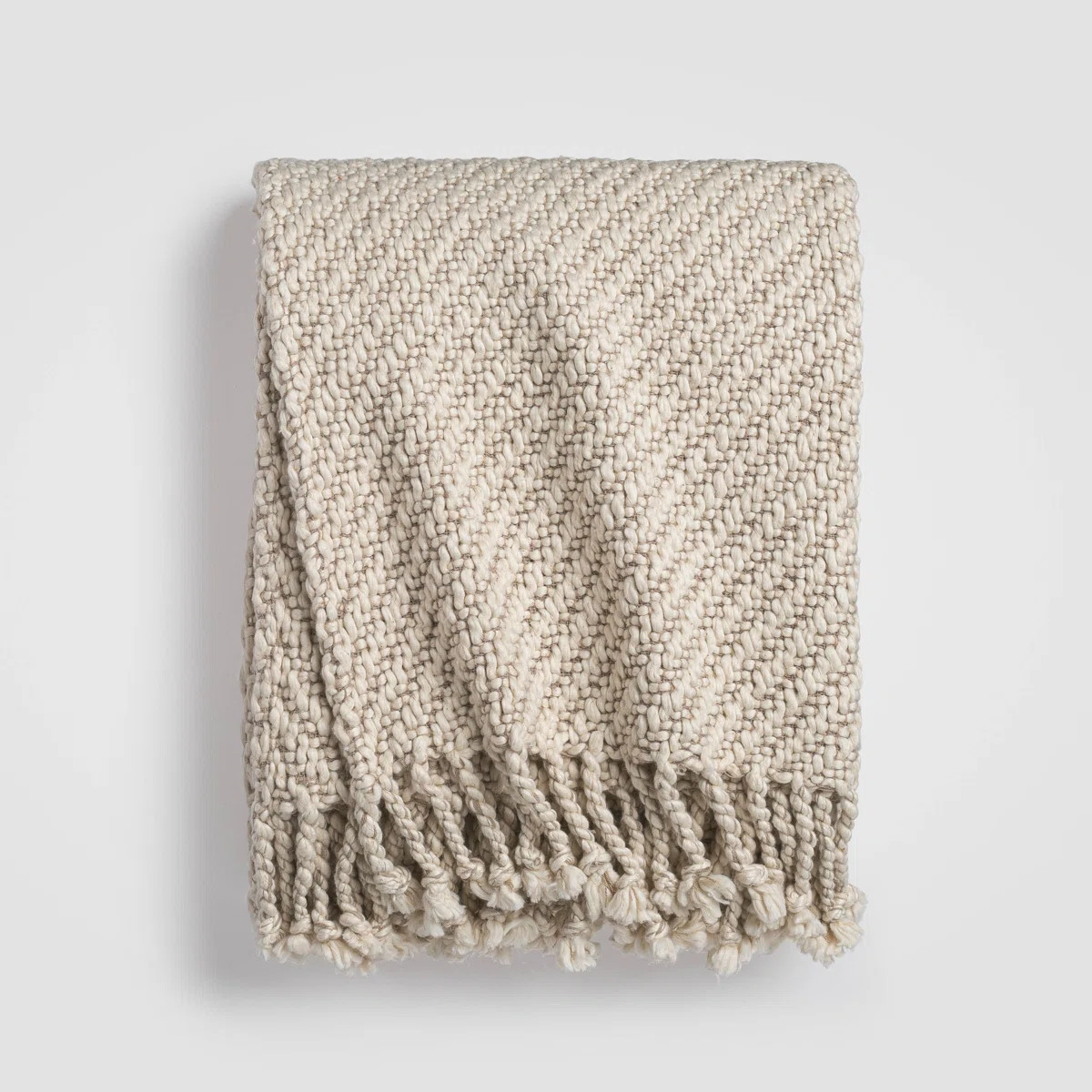 Cloud Knit Throw, Cream Throw Blanket For Couch or Bed, Soft Throw Blanket | Wayfair North America