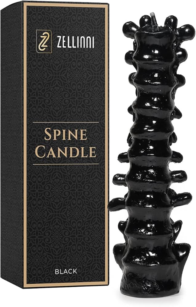 Zellinni Spine Candle for Gothic Decor – Premium Scented Black Witch Candle w/Cotton Wick for C... | Amazon (US)