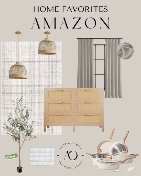 Amazon home decor. Rattan woven pendant, bamboo lampshade. Half price, drapes, linen curtains. Cozy, white waffle, bamboo towels, rattan, six drawer, dresser, modern farmhouse, off-white, beige area rug. Carote pots and pans set 6 foot artificial olive tree.

#LTKsalealert #LTKhome #LTKSpringSale
