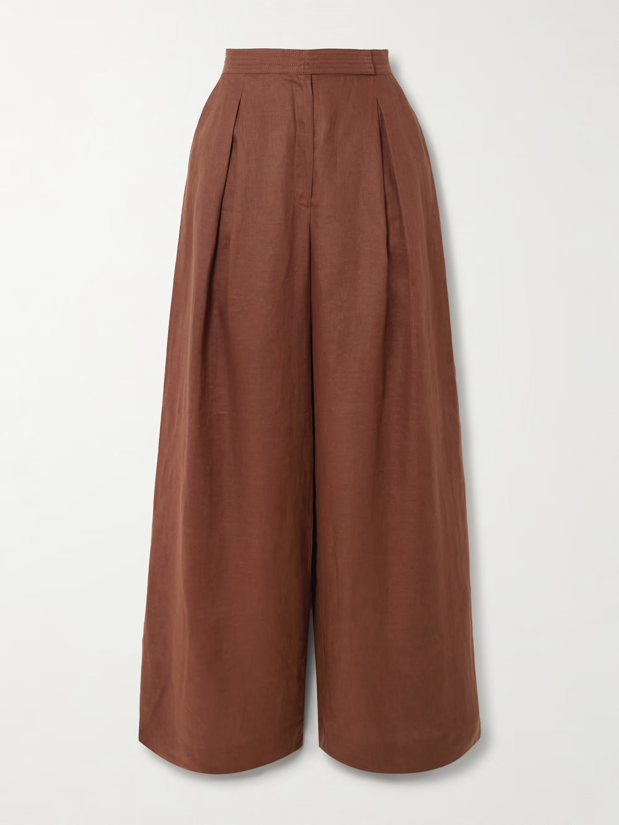 Desperate pleated linen wide-leg pants | NET-A-PORTER (US)