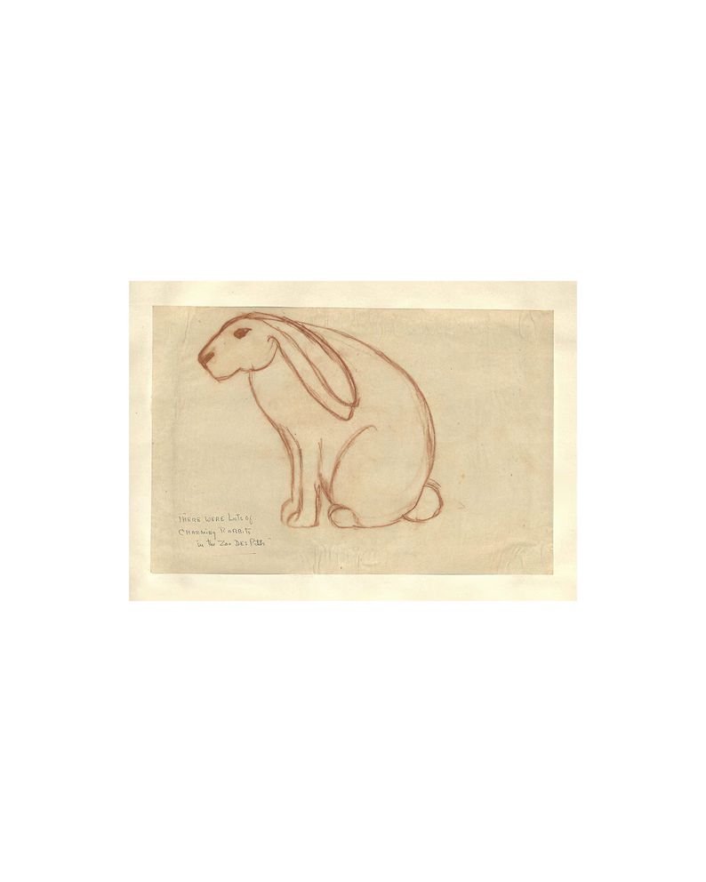 Charming Rabbit. Minimalist Art Black and White. Sketch of Rabbit Wall Art. Rabbit Artwork. Rabbi... | Etsy (US)