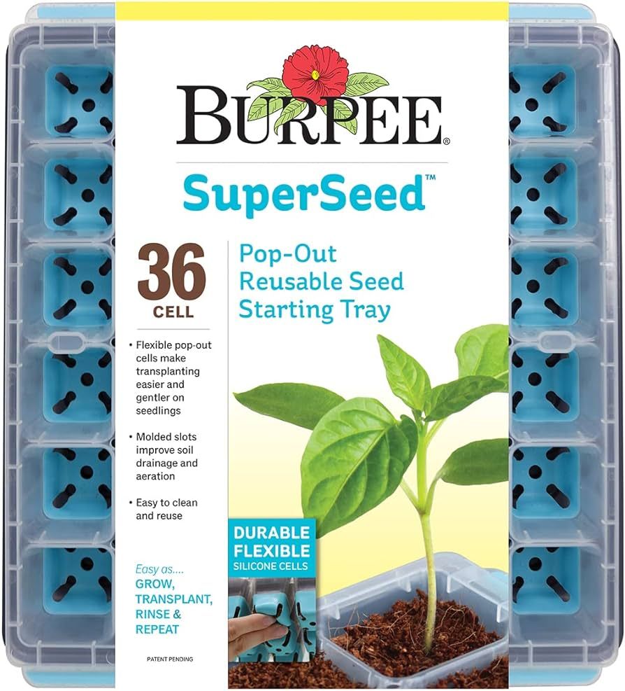Burpee SuperSeed Seed Starting Tray | 36 Cell Reusable Seed Starter Tray | for Starting Vegetable... | Amazon (US)