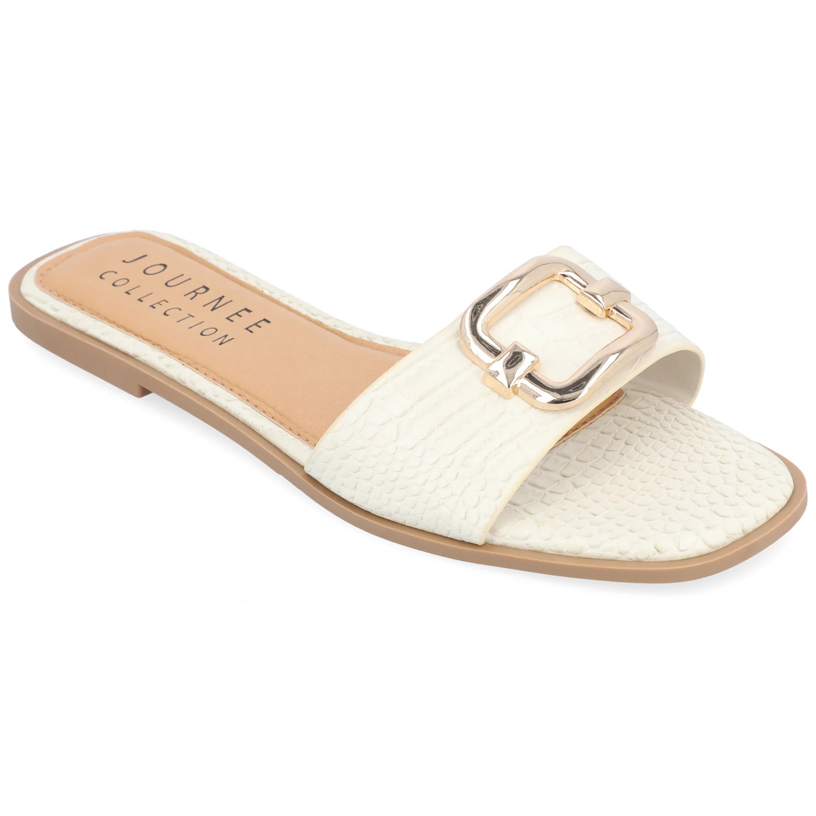 Journee Collection Joarie Tru Comfort Foam Women's Slide Sandals, Size: 9.5, Lt Beige | Kohl's