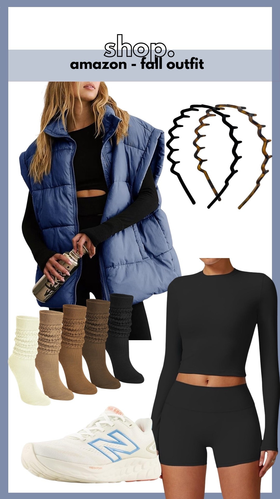 Amazon outfit, fall outfit, puffer vest, matching set, socks, new balance 

#LTKSeasonal #LTKStyleTip #LTKFindsUnder100