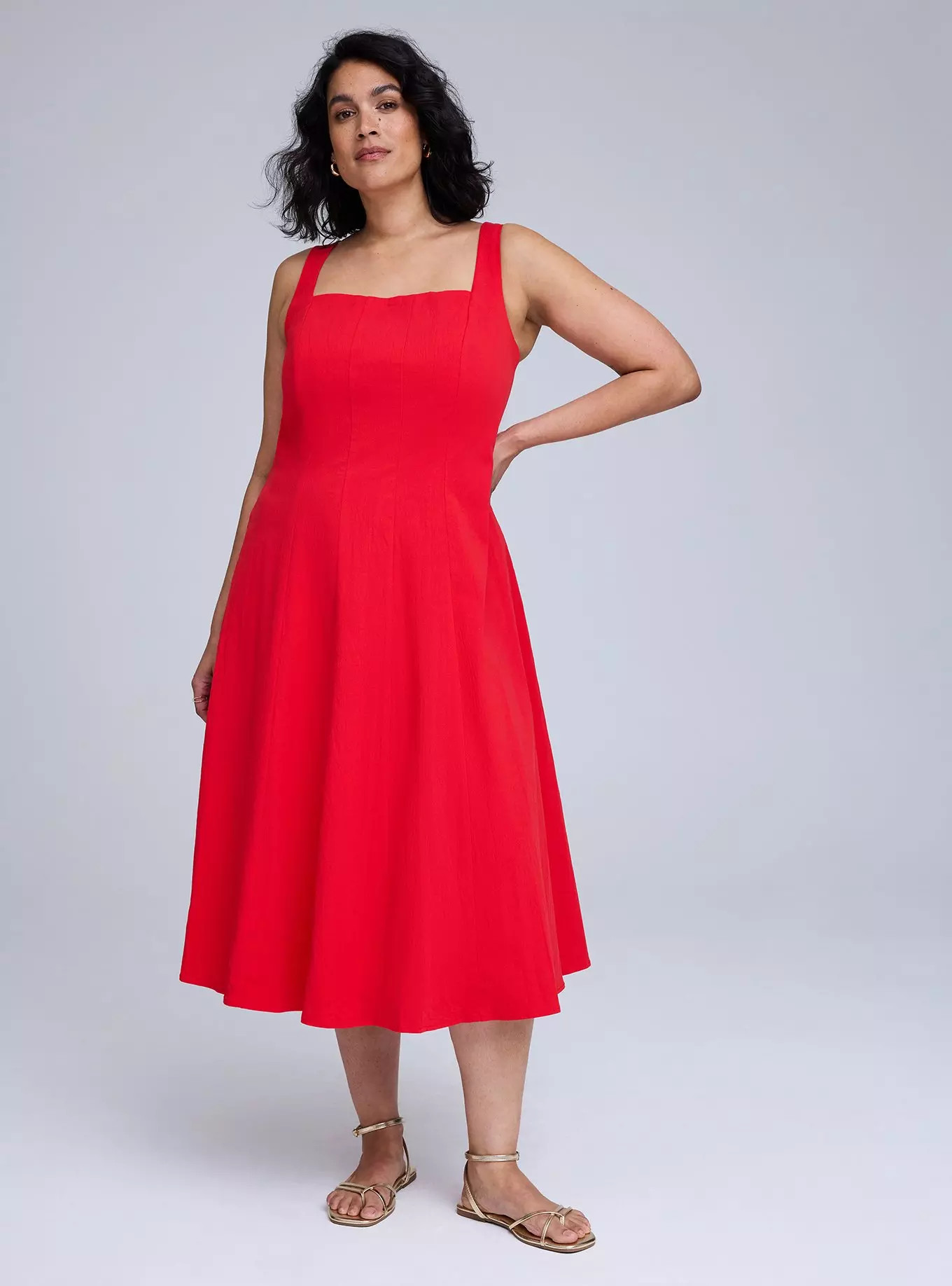 Belle Isle Fit & Flare Tea Length Dress | Torrid (US & Canada)