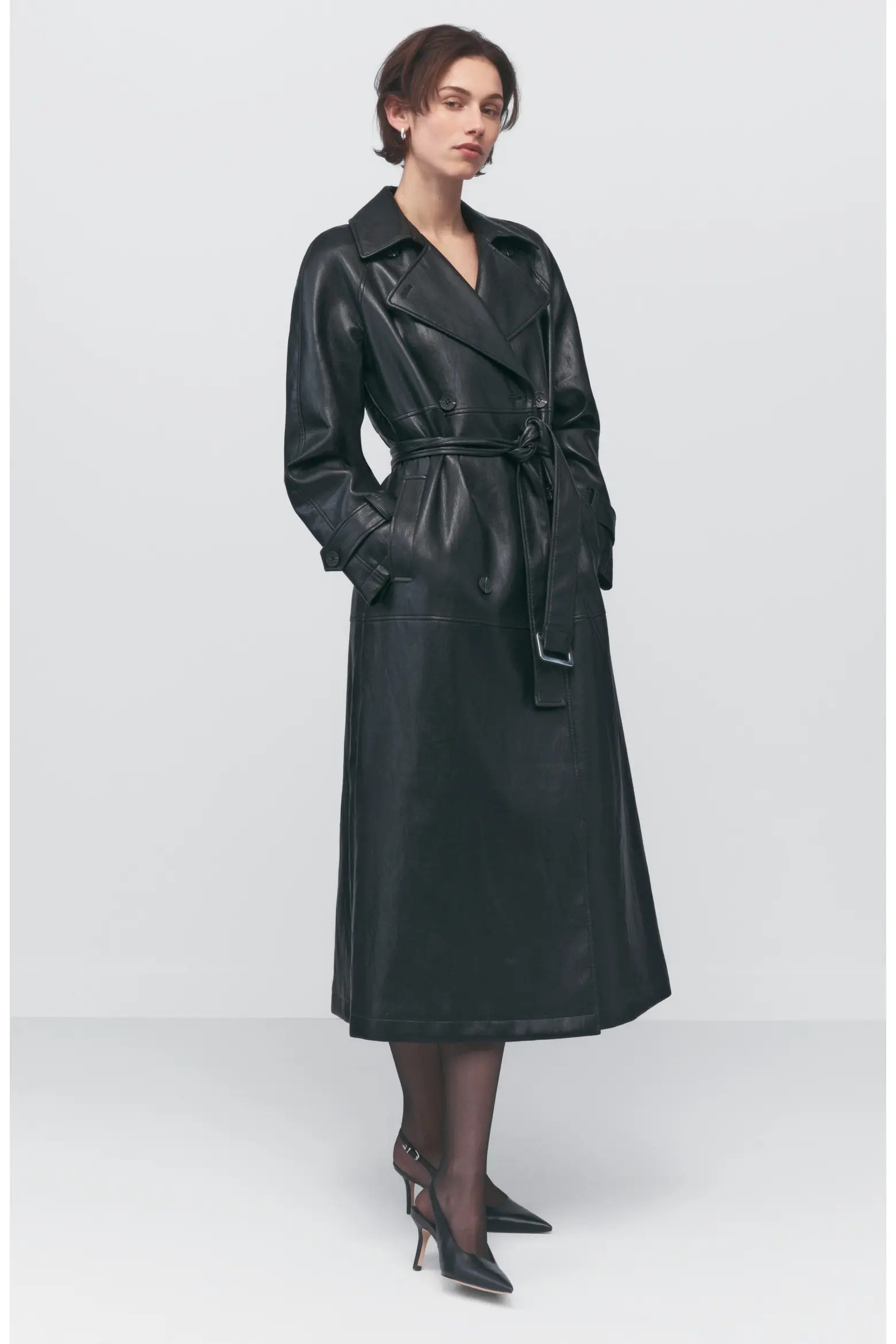 Oversize Raglan Faux Leather Trench Coat (Women) | Nordstrom | Nordstrom