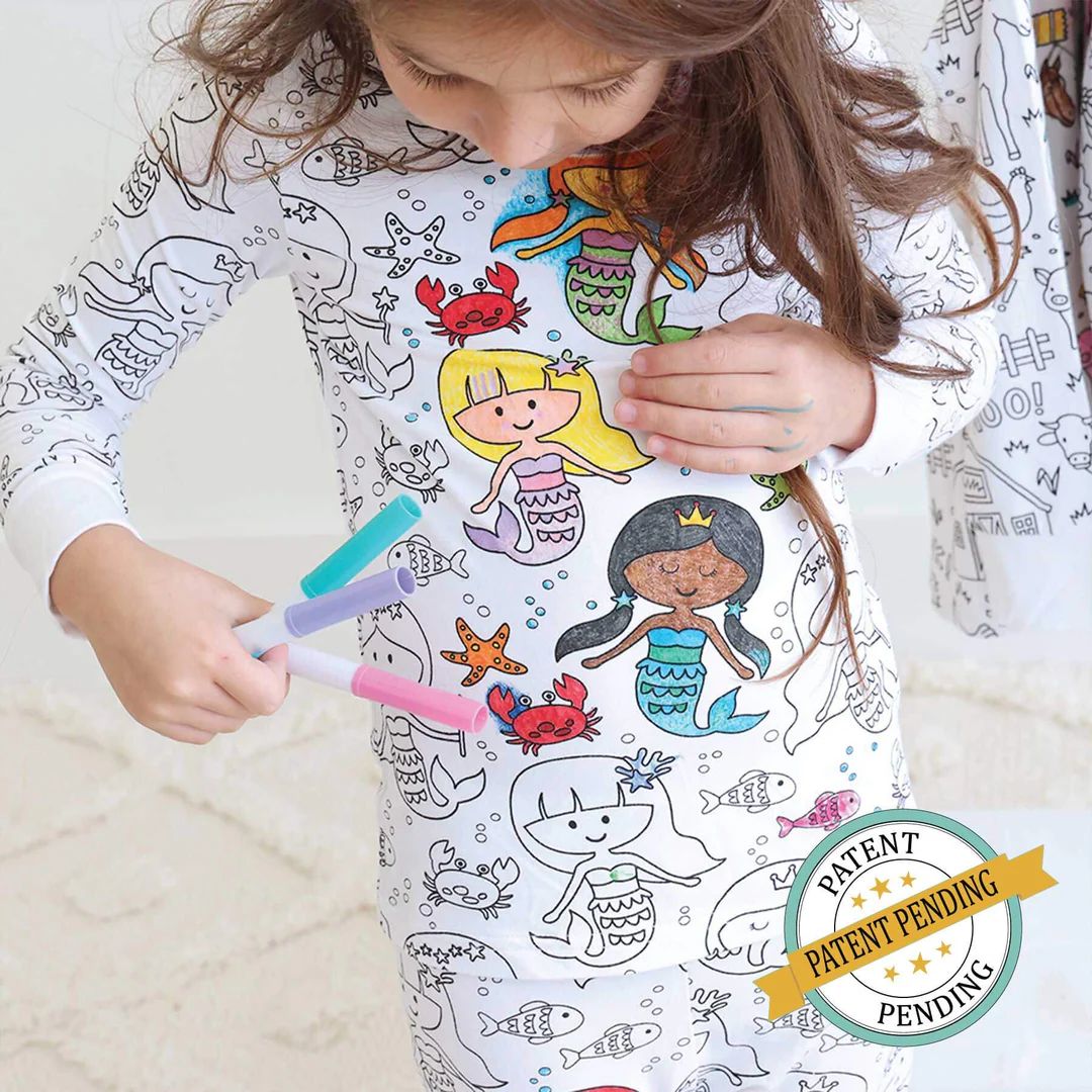 Color Me Pajama™ Two Piece Set | Mermaid Magic | Caden Lane