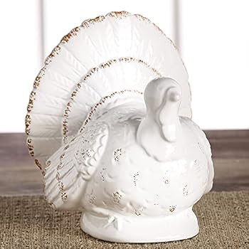 Pavo decorativo de cerámica con acabado envejecido, acento de granja | Amazon (US)