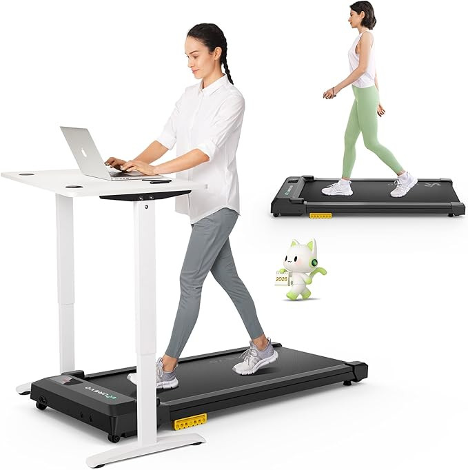 UREVO Smart Walking Pad, Standing Desk Treadmill with Double Shock Absorption, Quiet Operation, W... | Amazon (US)