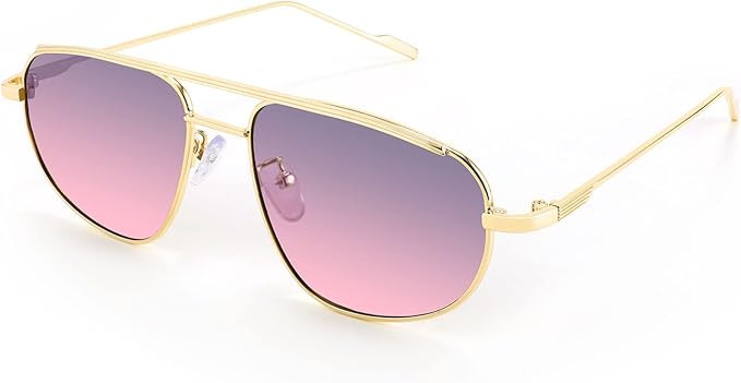 FEISEDY Small Retro Aviator Sunglasses Women Men Vintage Trendy Metal Frame Sun Glasses B2906 | Amazon (US)