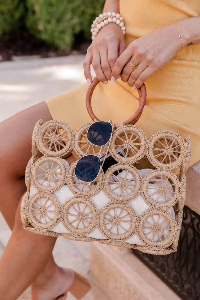 Private Beach Brown Boho Multi Circle Purse | Pink Lily