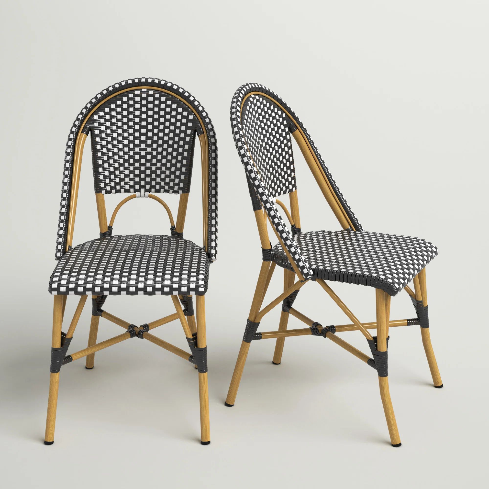 Underhill Wicker Outdoor Dining Side Chair with Cushion (Set of 2) | Wayfair North America