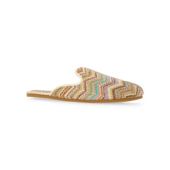 Time and Tru Women's Whipstitch Raffia Mules | Walmart (US)