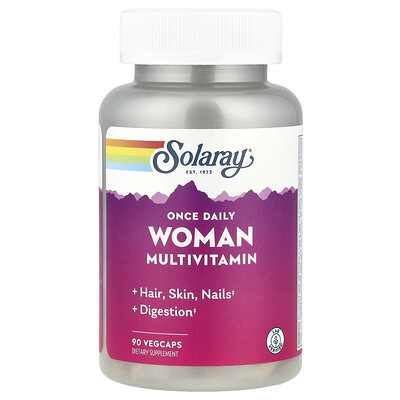Solaray, Once Daily Woman Multivitamin, 90 VegCaps | iHerb