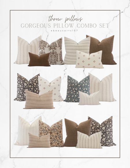Cute pillow combos for you bed, sofa, or sectional!

#LTKstyletip #LTKhome #LTKFind