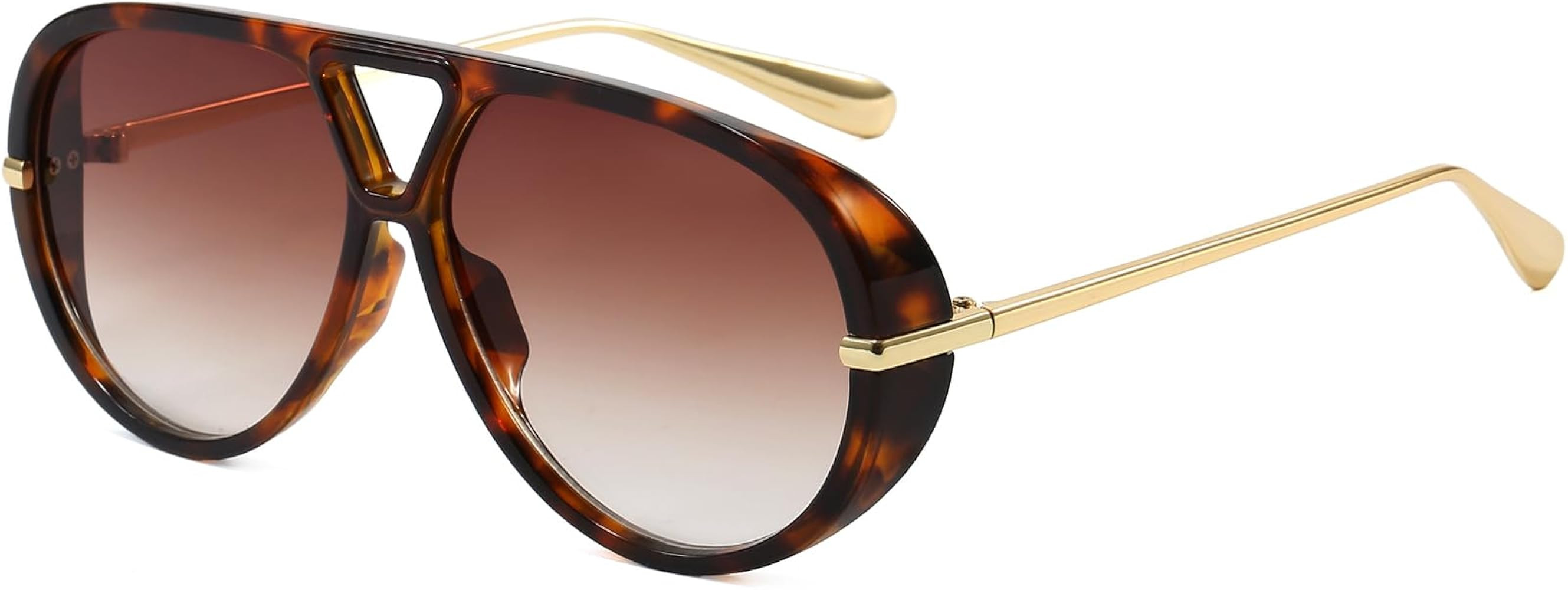 AIEYEZO Oversized Aviator Sunglasses Women Men Fashion Retro Big Frame Sun Glasses Designer Ladie... | Amazon (US)