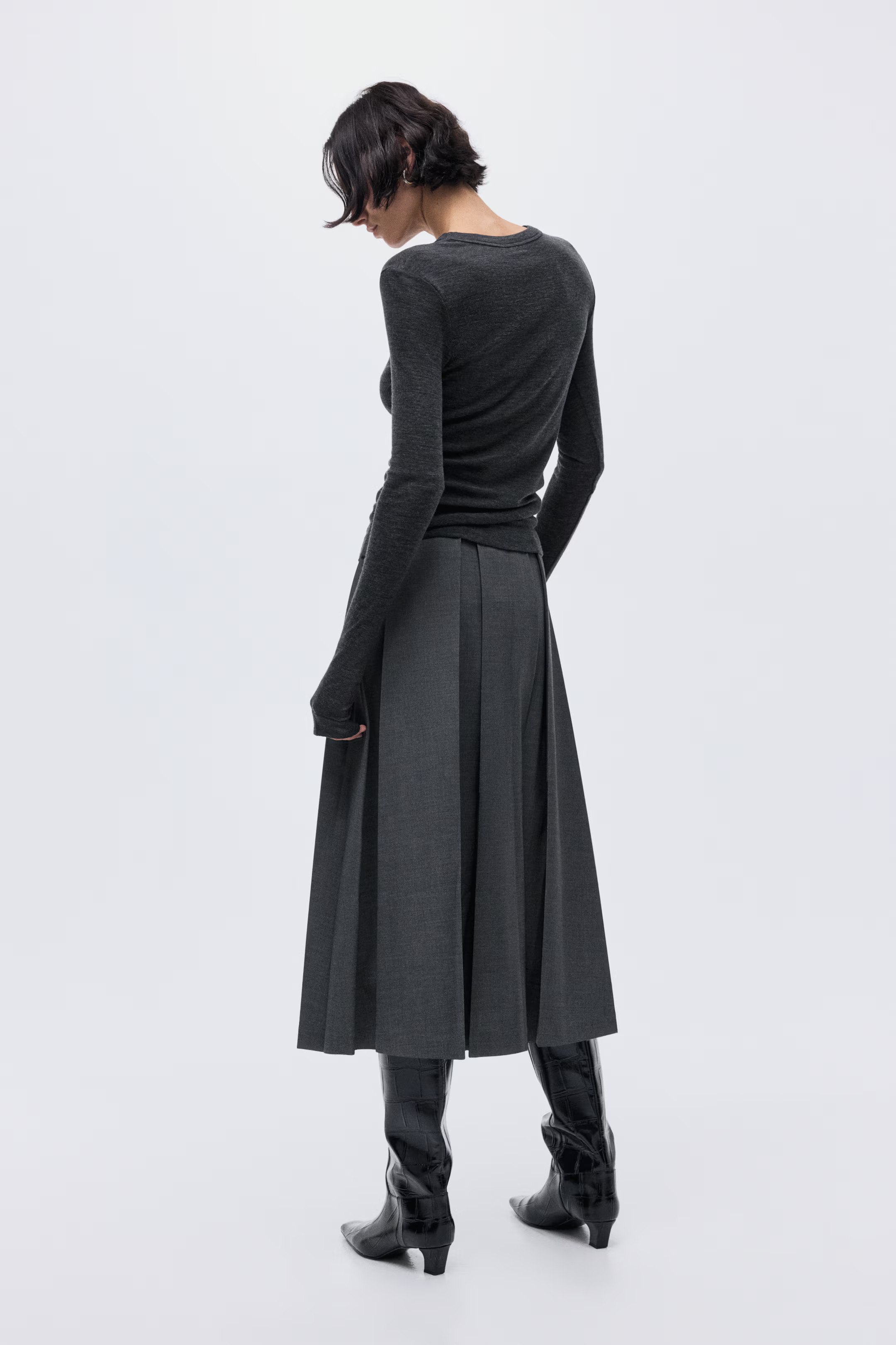 Pleated Midi Skirt | H&M (US + CA)