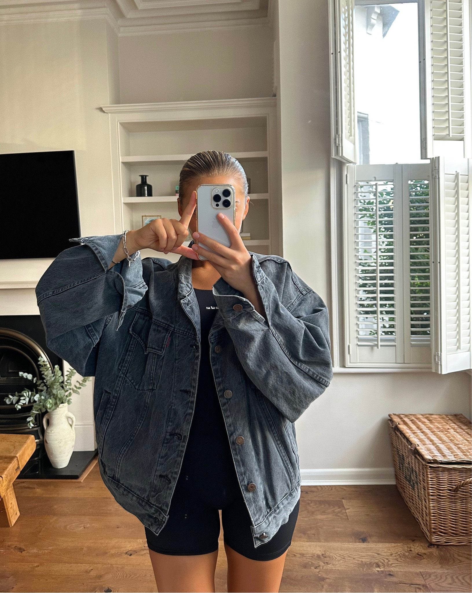 Oversized denim jacket 

#LTKSeasonal