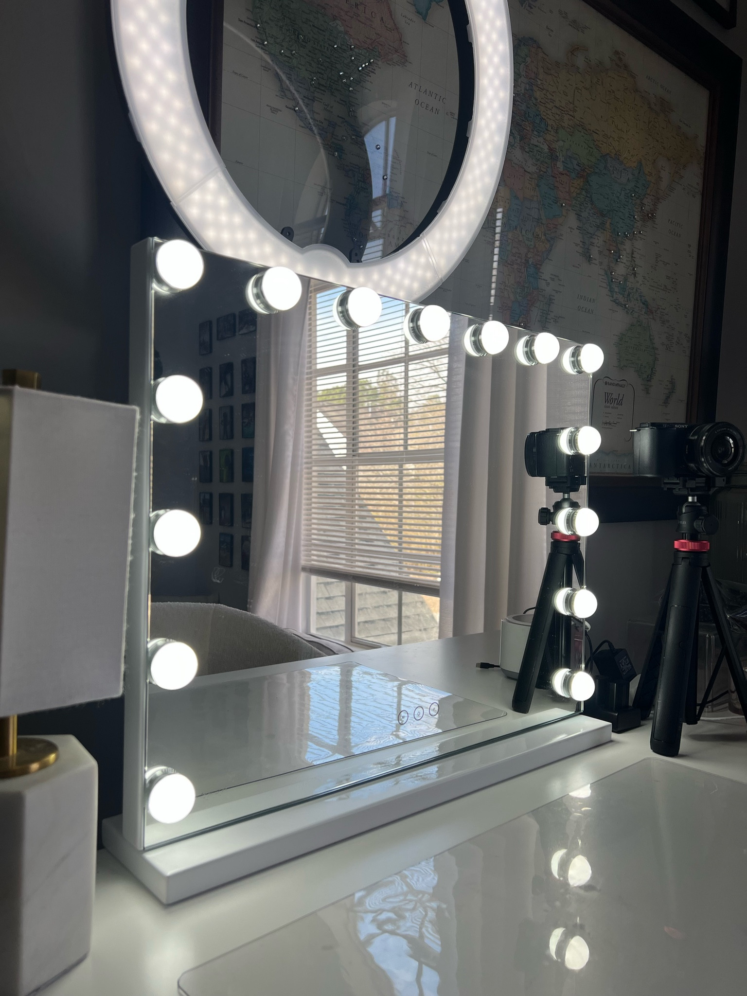 I get so many compliments about the lighting from my content set up! I love this vanity and my ring light. It’s perfect for my beauty room! 

#LTKhome #LTKbeauty
