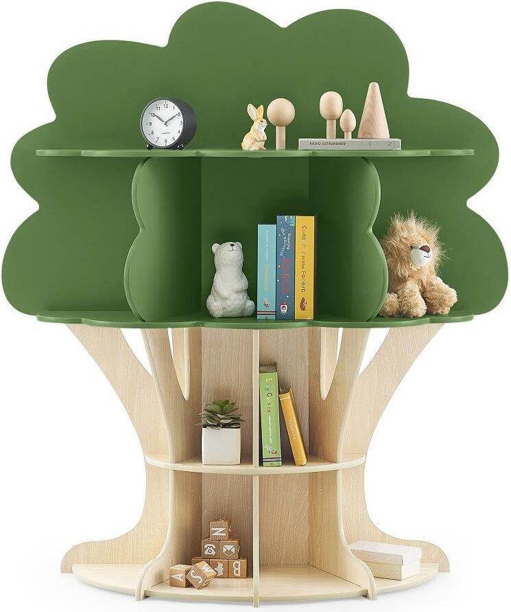 Delta Children Tree Bookcase With Greenguard Gold Certified In Natural With Green | 1stopbedrooms
