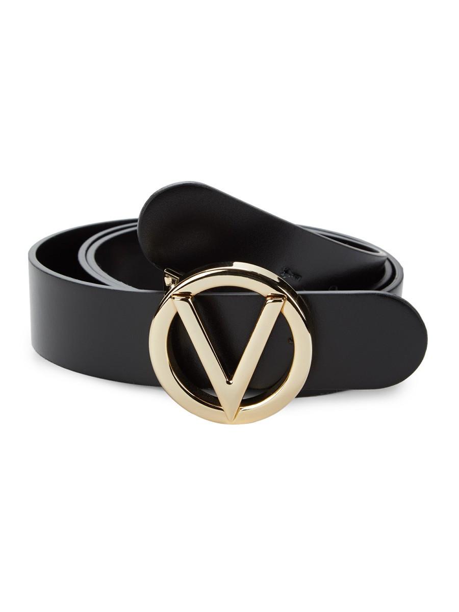 Valentino by Mario Valentino Women's Logo Leather Belt/X-Large - Black - Size XL | Saks Fifth Avenue OFF 5TH