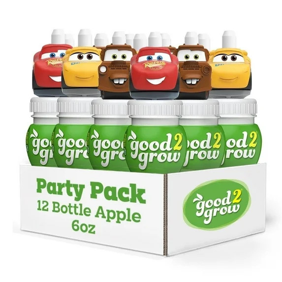 good2grow Cars 100% Apple Juice Party Pack, 6 fl oz Bottles (Pack of 12) | Walmart (US)