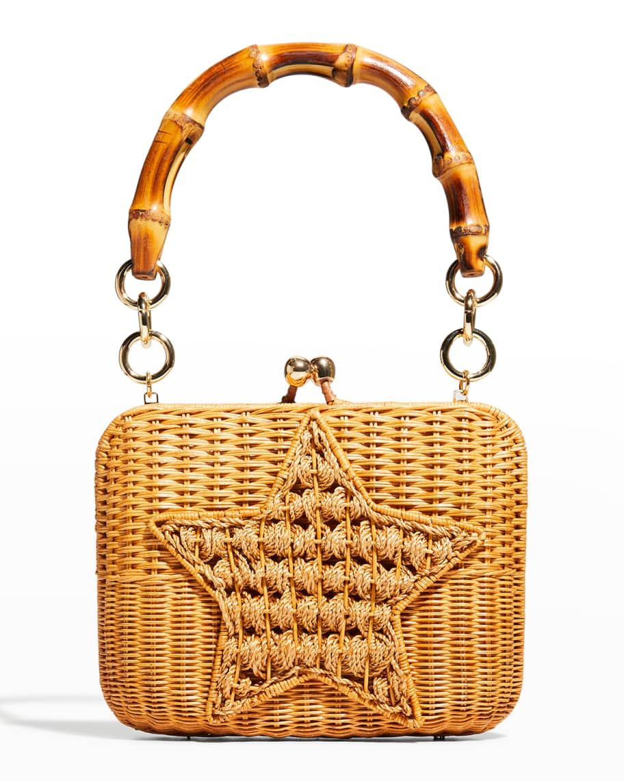 Serpui Giulia Star Wicker Top-Handle Bag | Neiman Marcus