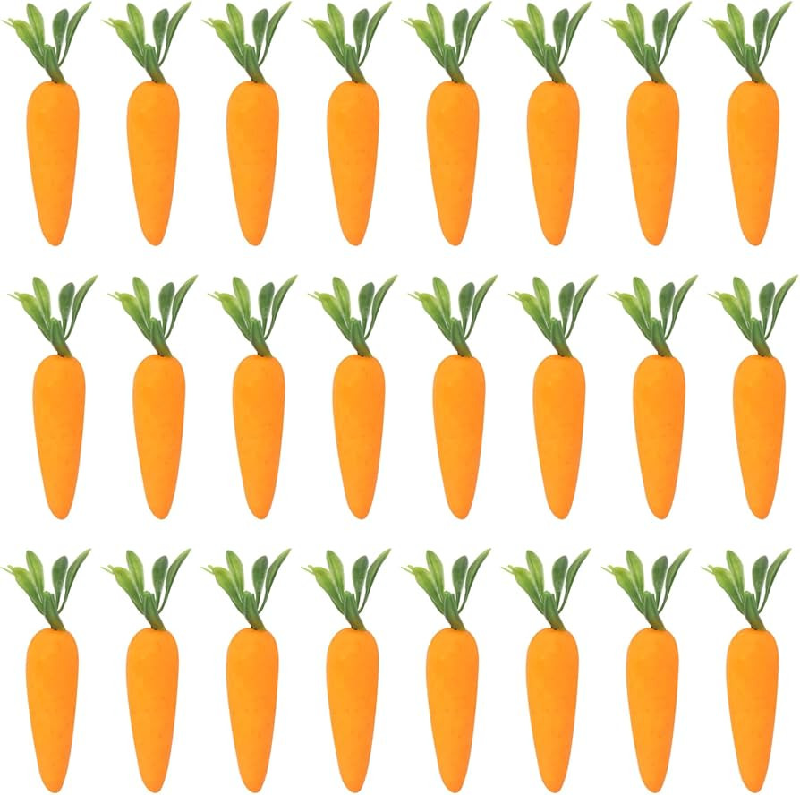Honbay 24PCS Simulation Carrots Mini Artificial Carrot Decorations Realistic Fake Carrot Vegetabl... | Amazon (US)