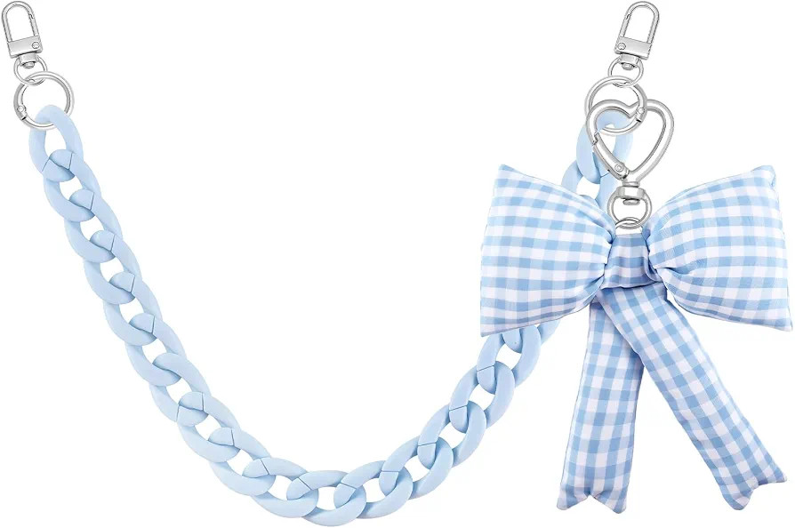 Light Blue Purse Chain Strap 18.2 Inch Chunky Acrylic Bag Handle Shoulder Strap Replacement with ... | Amazon (US)