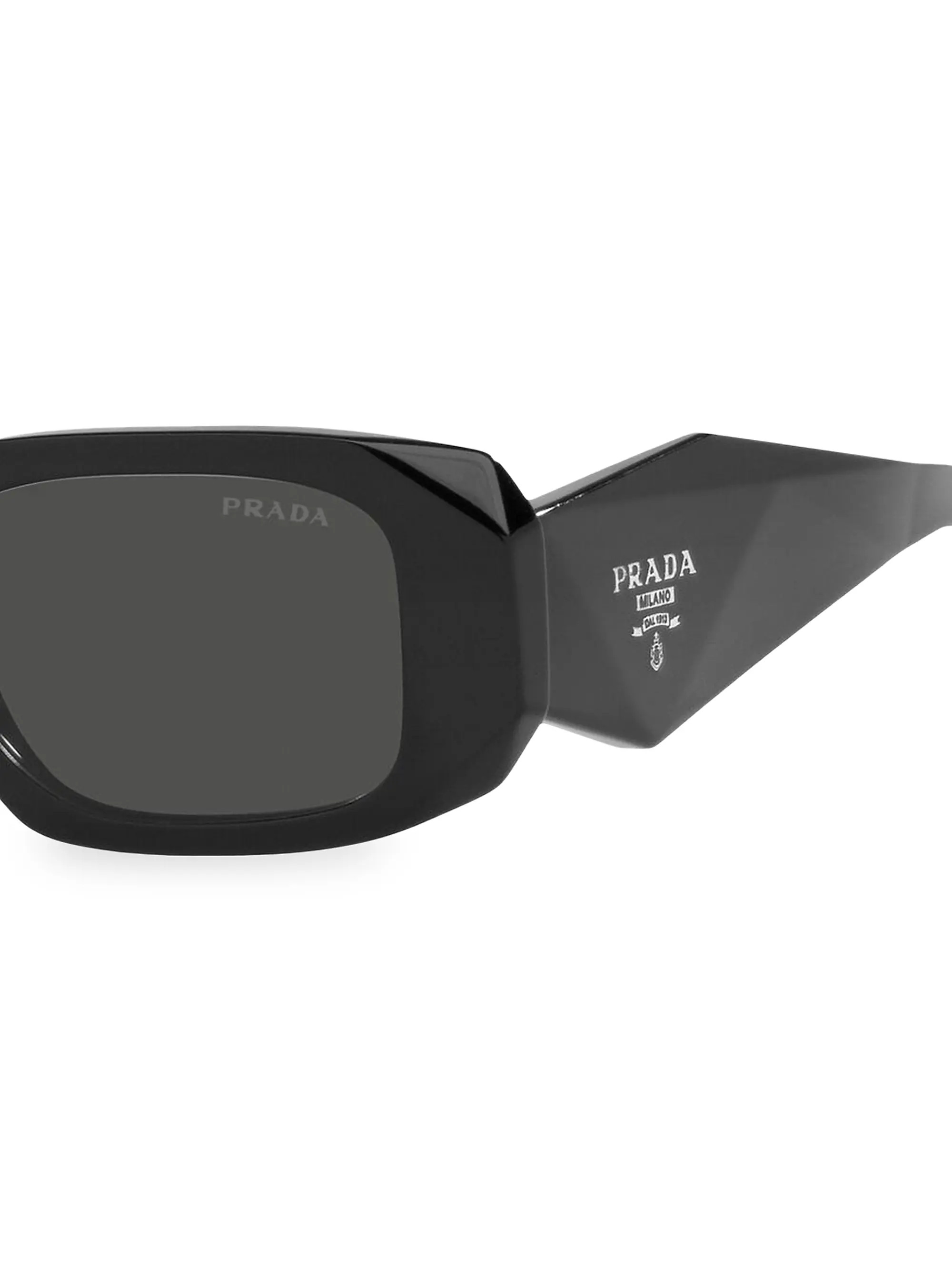 Shop Prada 51MM Rectangular Sunglasses | Saks Fifth Avenue | Saks Fifth Avenue