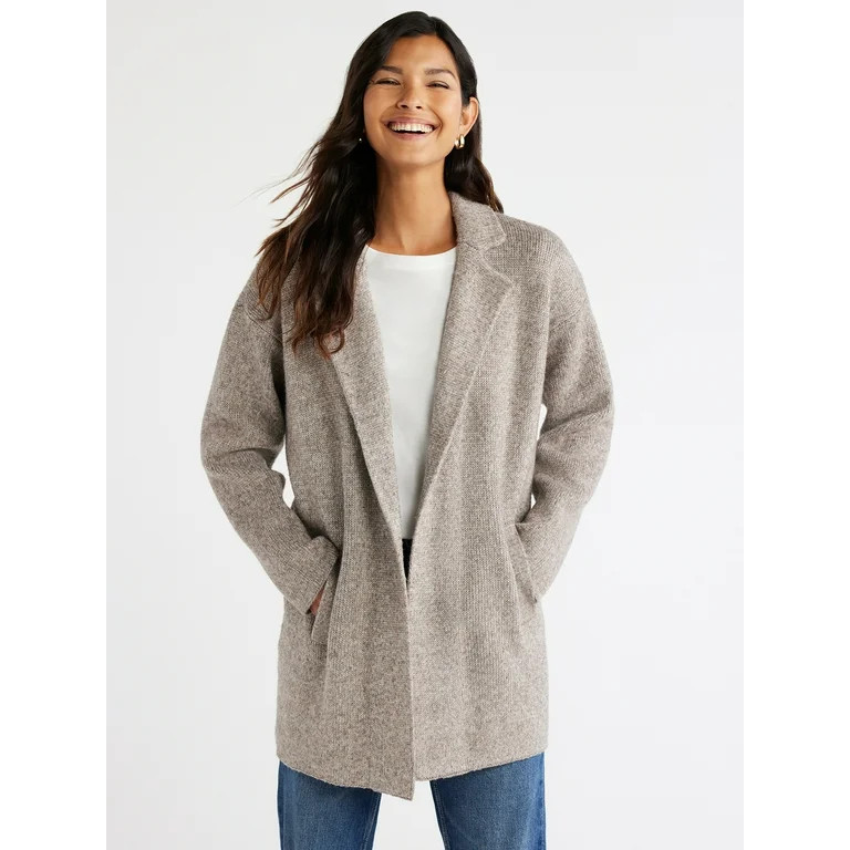 Free Assembly Women's Cocoon Cardigan Sweater, Midweight, Sizes XS-XXXL | Walmart (US)