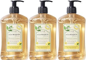 A LA MAISON Liquid Soap, Provence Lemon - Uses: Hand and Body, Triple Milled, Essential Oils, Bio... | Amazon (US)