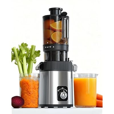 Kndko Cold Press Juicer with 4.35" Wide Feed Chute, Slow Masticating Machine Fit Whole… | Amazon (US)
