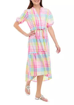 Crown & Ivy™ Women's Puff Sleeve Flounce Dress | Belk