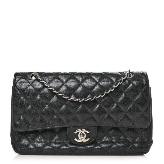 CHANEL Caviar Quilted Medium Double Flap Black | FASHIONPHILE (US)