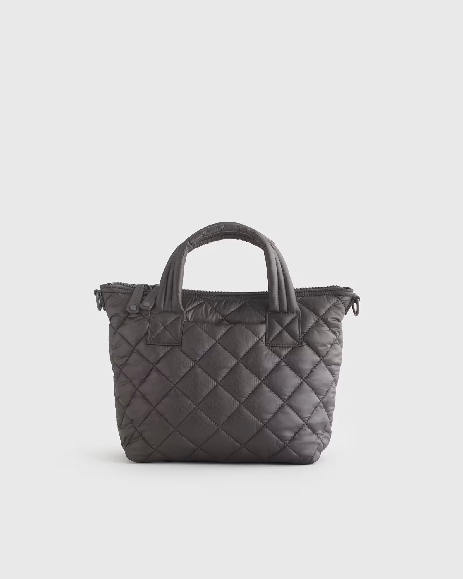 Charcoal Transit Quilted Small Crossbody Tote | Quince