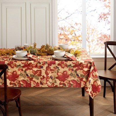 Harvest Festival Fall Printed Tablecloth - 60" x 84" - Red/Orange - Elrene Home Fashions | Target